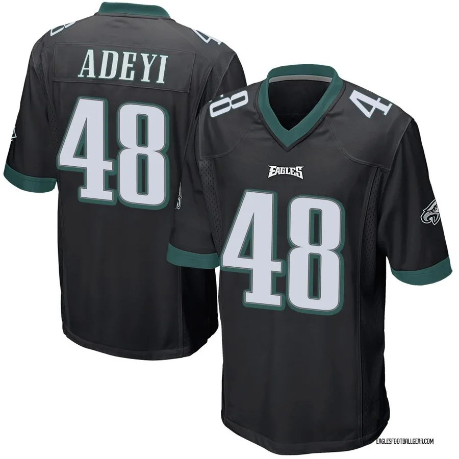 Ife Adeyi Philadelphia Eagles Men's Game Alternate Nike Jersey - Black