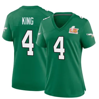 Isiah King Philadelphia Eagles Women's Game Kelly Alternate Super Bowl LIX Nike Jersey - Green