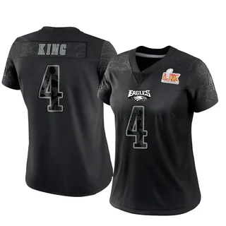 Isiah King Philadelphia Eagles Women's Limited Reflective Super Bowl LIX Nike Jersey - Black