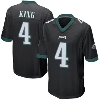 Isiah King Philadelphia Eagles Youth Game Alternate Nike Jersey - Black