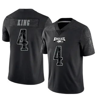 Isiah King Philadelphia Eagles Youth Limited Reflective Nike Jersey - Black