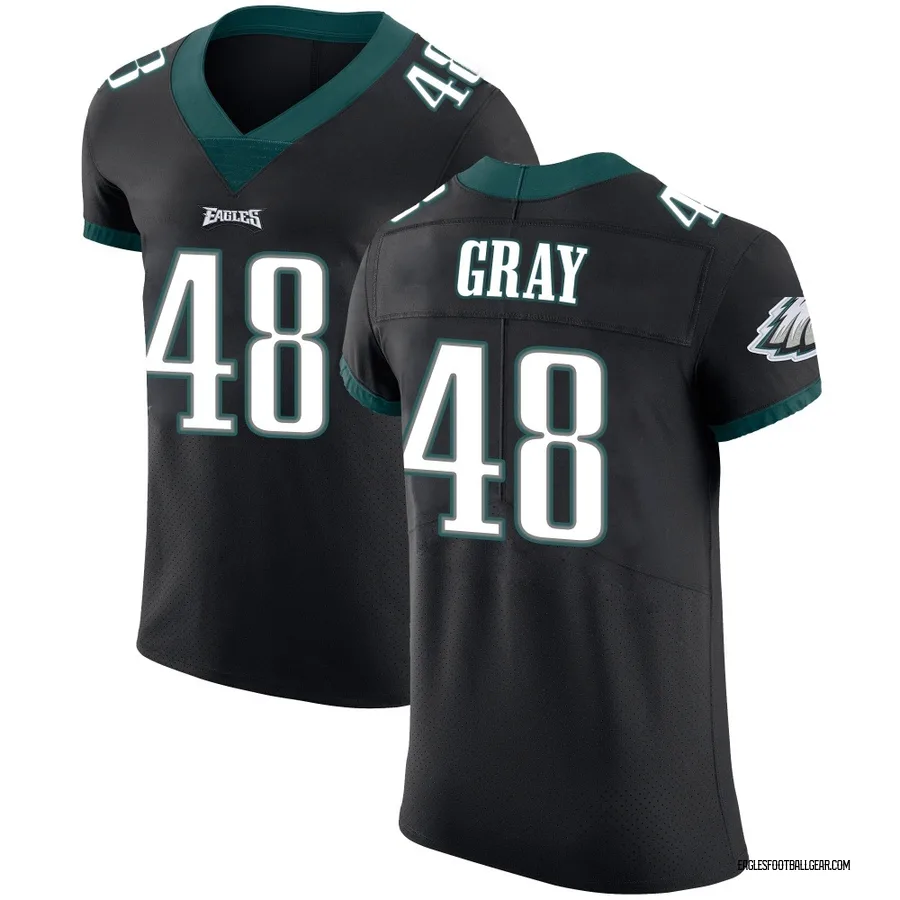J.T. Gray Philadelphia Eagles Men's Elite Alternate Vapor Untouchable Nike Jersey - Black