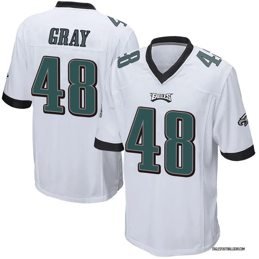 J.T. Gray Philadelphia Eagles Men's Game Nike Jersey - White