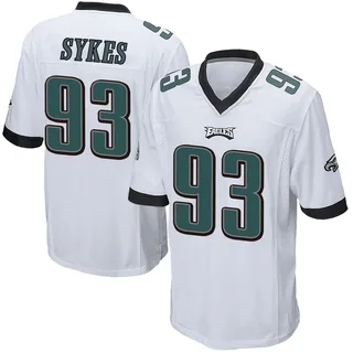 Jacob Sykes Philadelphia Eagles Men's Game Nike Jersey - White