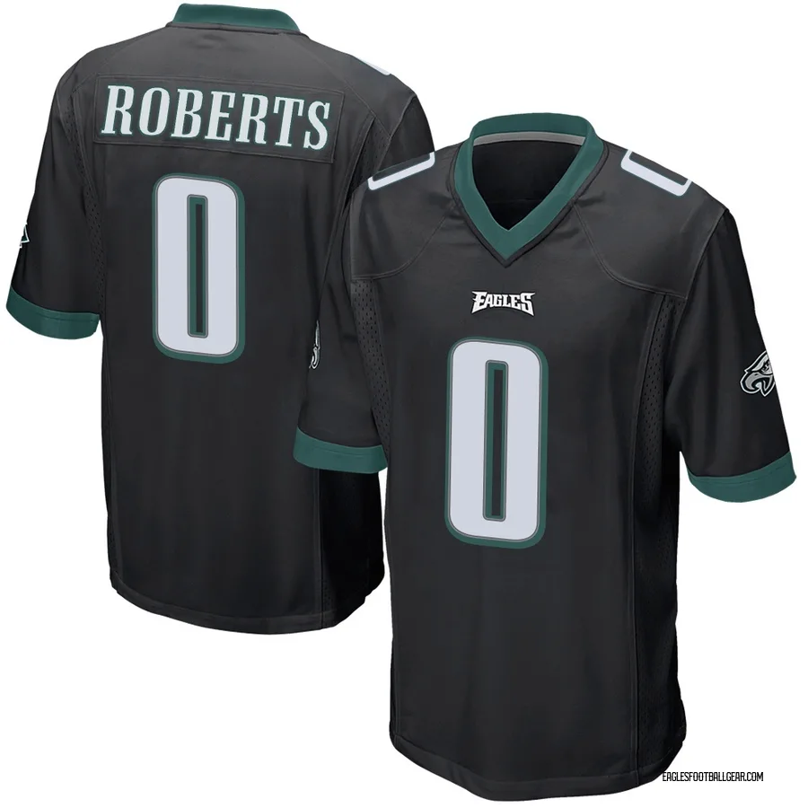 Jaeden Roberts Philadelphia Eagles Men's Game Alternate Nike Jersey - Black
