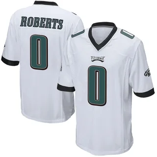 Jaeden Roberts Philadelphia Eagles Men's Game Nike Jersey - White