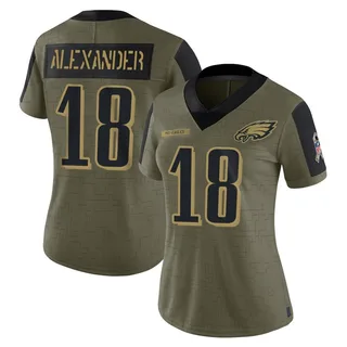 Jaire Alexander Philadelphia Eagles Women's Limited 2021 Salute To Service Nike Jersey - Olive