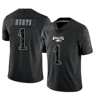Jalen Hurts Philadelphia Eagles Men's Limited Reflective Nike Jersey - Black