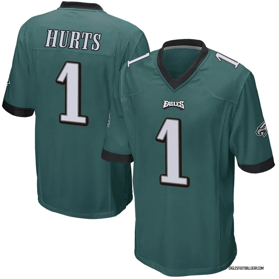 Jalen Hurts Philadelphia Eagles Youth Game Team Color Nike Jersey Green