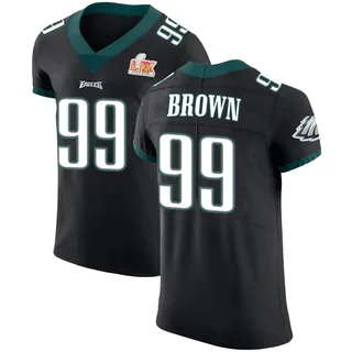 Jerome Brown Philadelphia Eagles Men's Elite Alternate Vapor Untouchable Super Bowl LIX Nike Jersey - Black