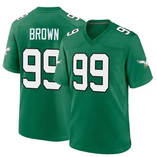 Jerome Brown Philadelphia Eagles Youth Game Kelly Alternate Jersey - Green