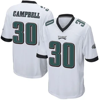 Jihaad Campbell Philadelphia Eagles Youth Game Nike Jersey - White