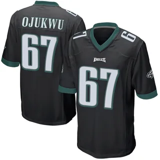 John Ojukwu Philadelphia Eagles Men's Game Alternate Nike Jersey - Black