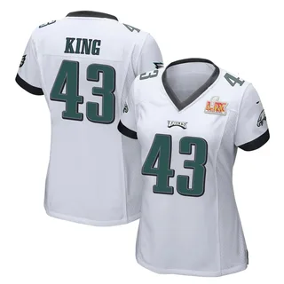 Johnny King Philadelphia Eagles Women's Game Super Bowl LIX Nike Jersey - White