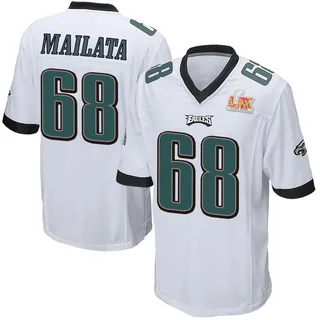 Jordan Mailata Philadelphia Eagles Men's Game Super Bowl LIX Nike Jersey - White