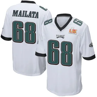 Jordan Mailata Philadelphia Eagles Youth Game Super Bowl LIX Nike Jersey - White