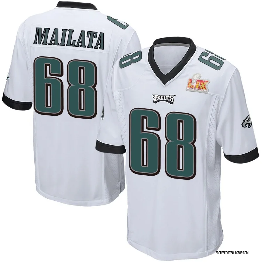 Jordan Mailata Philadelphia Eagles Youth Game Super Bowl LIX Nike Jersey - White