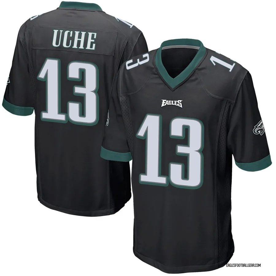Joshua Uche Philadelphia Eagles Men's Game Alternate Nike Jersey - Black