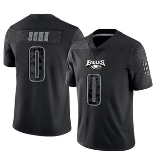 Joshua Uche Philadelphia Eagles Men's Limited Reflective Nike Jersey - Black