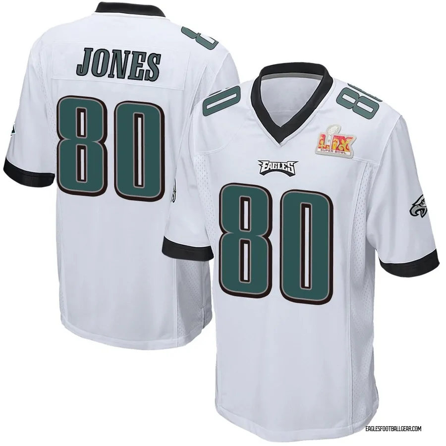 Julio Jones Philadelphia Eagles Youth Game Super Bowl LIX Nike Jersey - White
