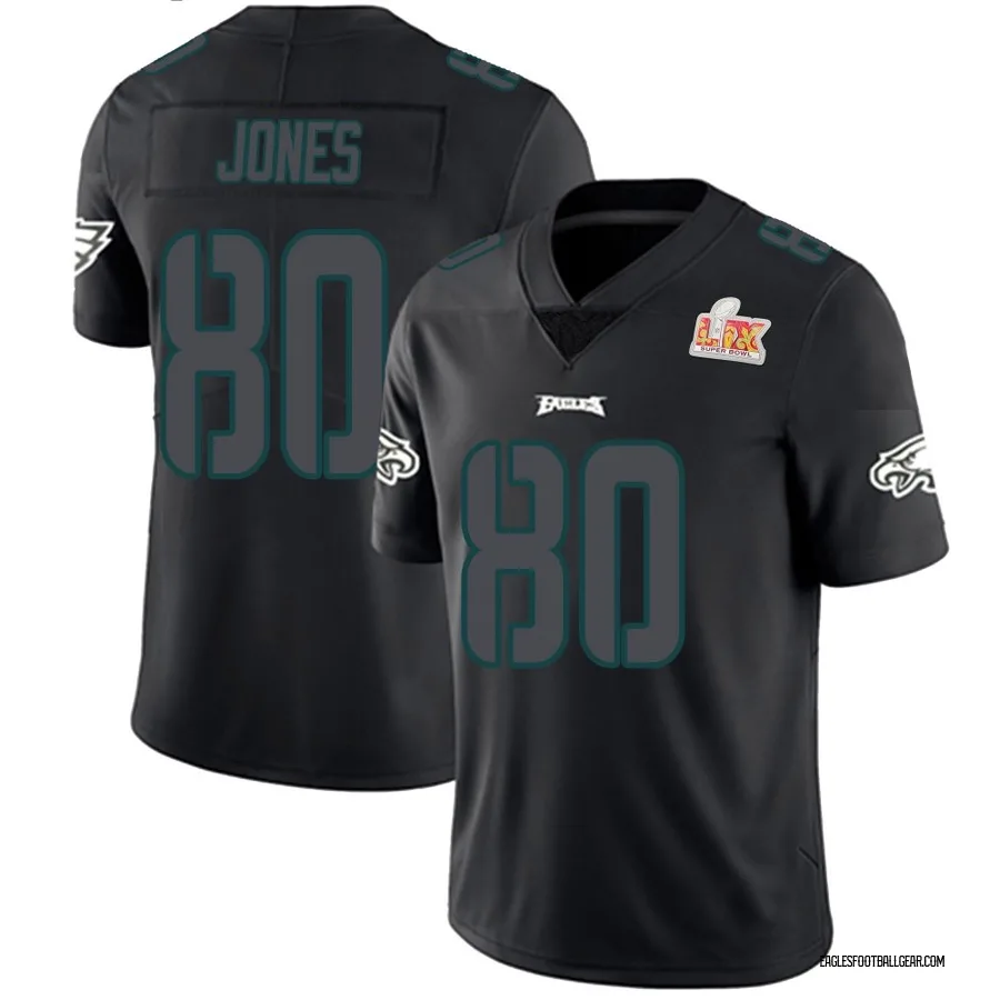 Julio Jones Philadelphia Eagles Youth Limited Super Bowl LIX Nike Jersey - Black Impact