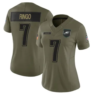 Kelee Ringo Philadelphia Eagles Women's Limited 2025 Salute to Service Nike Jersey - Olive