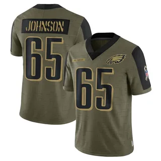 Lane Johnson Philadelphia Eagles Men's Limited 2021 Salute To Service Jersey - Olive