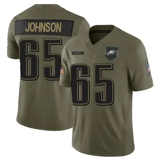 Lane Johnson Philadelphia Eagles Men's Limited 2025 Salute to Service Nike Jersey - Olive
