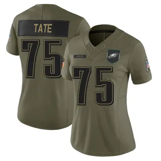 Marcus Tate Philadelphia Eagles Women's Limited 2025 Salute to Service Nike Jersey - Olive