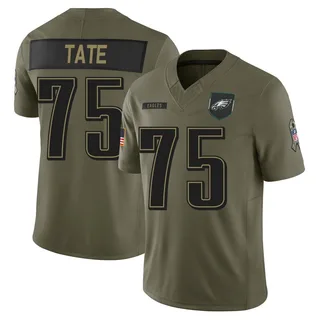 Marcus Tate Philadelphia Eagles Youth Limited 2025 Salute to Service Nike Jersey - Olive