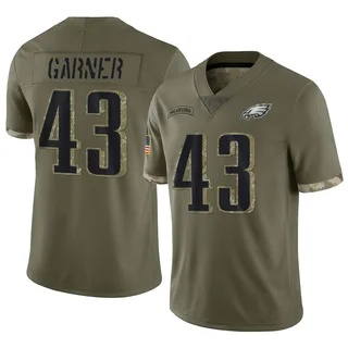 Mekhi Garner Philadelphia Eagles Men's Limited 2022 Salute To Service Nike Jersey - Olive