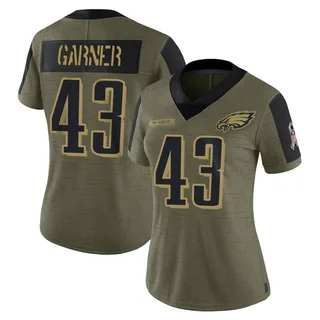 Mekhi Garner Philadelphia Eagles Women's Limited 2021 Salute To Service Nike Jersey - Olive