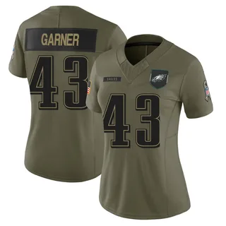 Mekhi Garner Philadelphia Eagles Women's Limited 2025 Salute to Service Nike Jersey - Olive