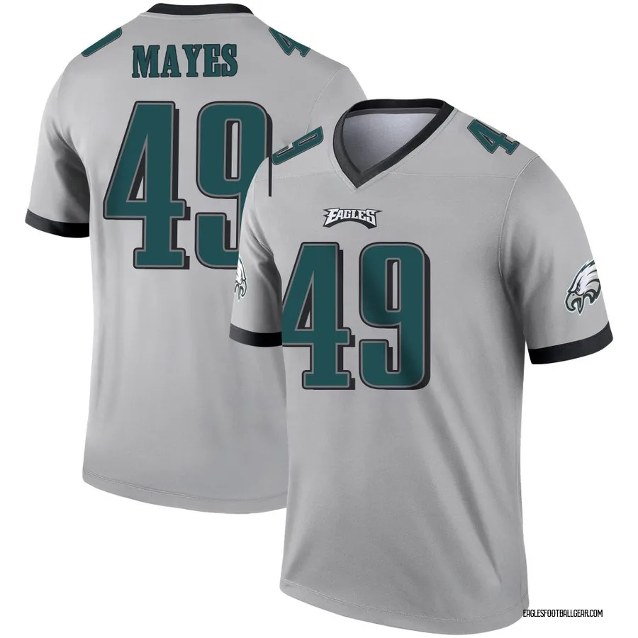 Men's BJ Mayes Philadelphia Eagles Men's Legend Silver Inverted Nike Jersey