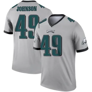 Men's Brandon Johnson Philadelphia Eagles Men's Legend Silver Inverted Nike Jersey