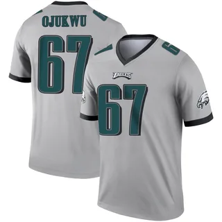Men's John Ojukwu Philadelphia Eagles Men's Legend Silver Inverted Nike Jersey