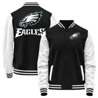 Men's Philadelphia Eagles Black/White Full-Snap Jacket