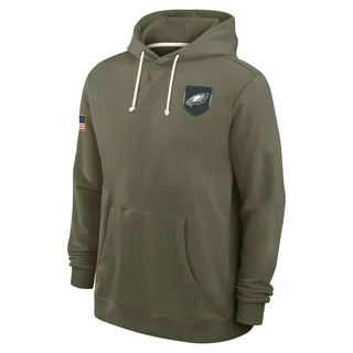 Men's Philadelphia Eagles Olive 2025 Salute to Service Sideline Hoodie