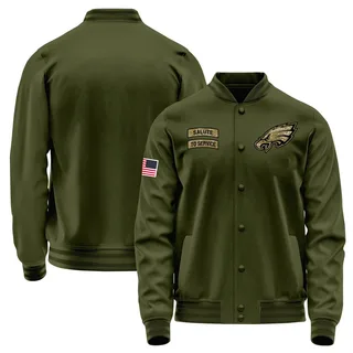 Men's Philadelphia Eagles Olive Salute to Service Sideline Performance Jacket