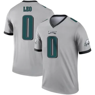 Men's Titus Leo Philadelphia Eagles Men's Legend Silver Inverted Nike Jersey