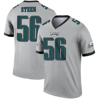 Men's Tyler Steen Philadelphia Eagles Men's Legend Silver Inverted Nike Jersey