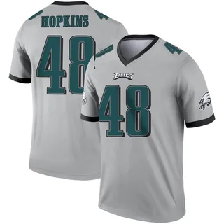 Men's Wes Hopkins Philadelphia Eagles Men's Legend Silver Inverted Jersey