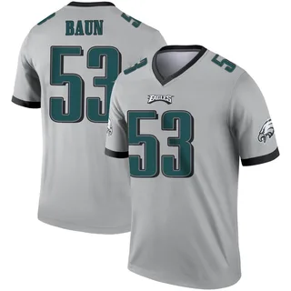 Men's Zack Baun Philadelphia Eagles Men's Legend Silver Inverted Nike Jersey