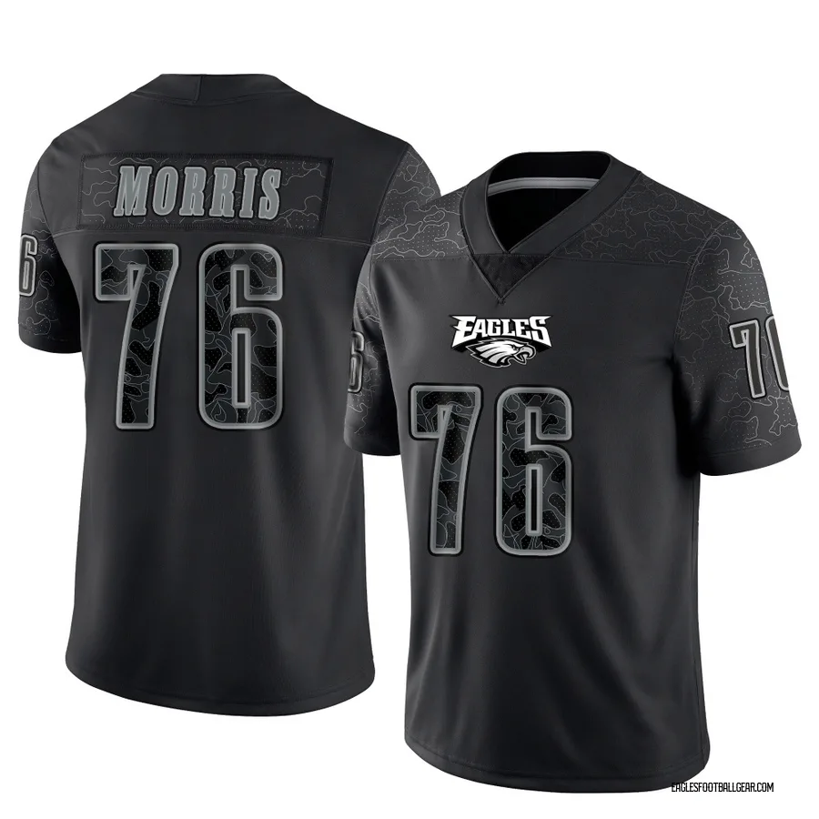 Micah Morris Philadelphia Eagles Men's Limited Reflective Nike Jersey - Black