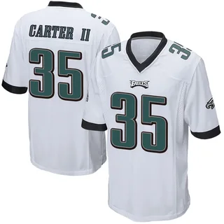 Michael Carter II Philadelphia Eagles Men's Game Nike Jersey - White