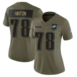 Myles Hinton Philadelphia Eagles Women's Limited 2025 Salute to Service Nike Jersey - Olive