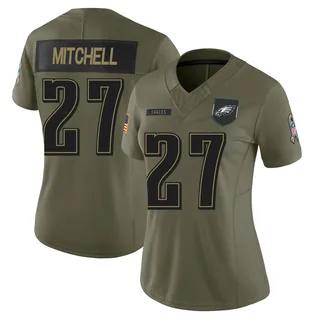 Quinyon Mitchell Philadelphia Eagles Women's Limited 2025 Salute to Service Nike Jersey - Olive