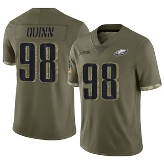 Robert Quinn Philadelphia Eagles Men's Limited 2022 Salute To Service Nike Jersey - Olive