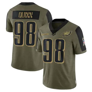 Robert Quinn Philadelphia Eagles Youth Limited 2021 Salute To Service Nike Jersey - Olive