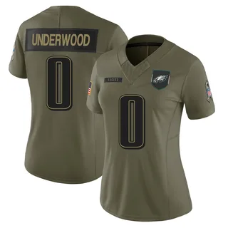Rocco Underwood Philadelphia Eagles Women's Limited 2025 Salute to Service Nike Jersey - Olive